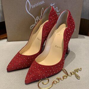 Christian Louboutin Hot Chic Plume Suede heel
